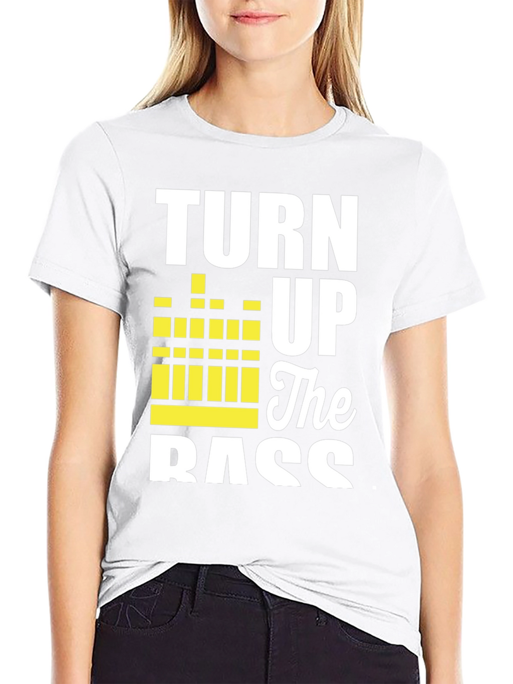 Turn Up The Bass Black Graphic Tee