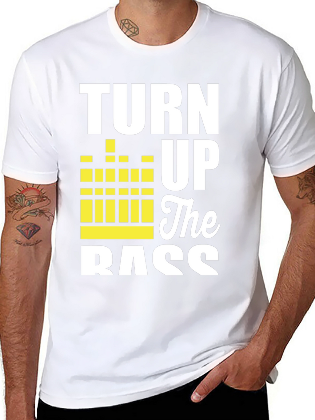 Turn Up The Bass Black Graphic Tee