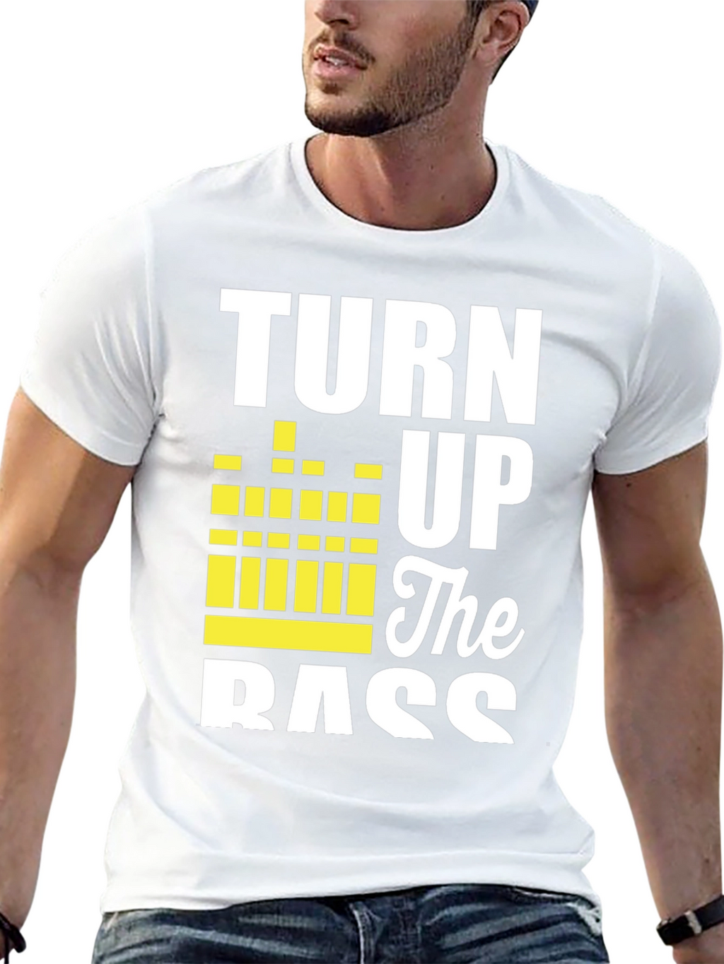Turn Up The Bass Black Graphic Tee