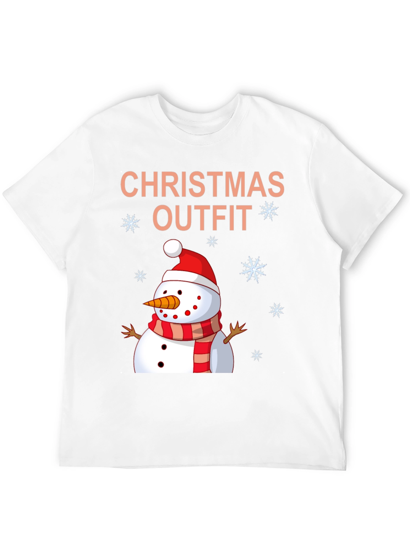 Festive Christmas Outfit Snowman Graphic T-Shirt