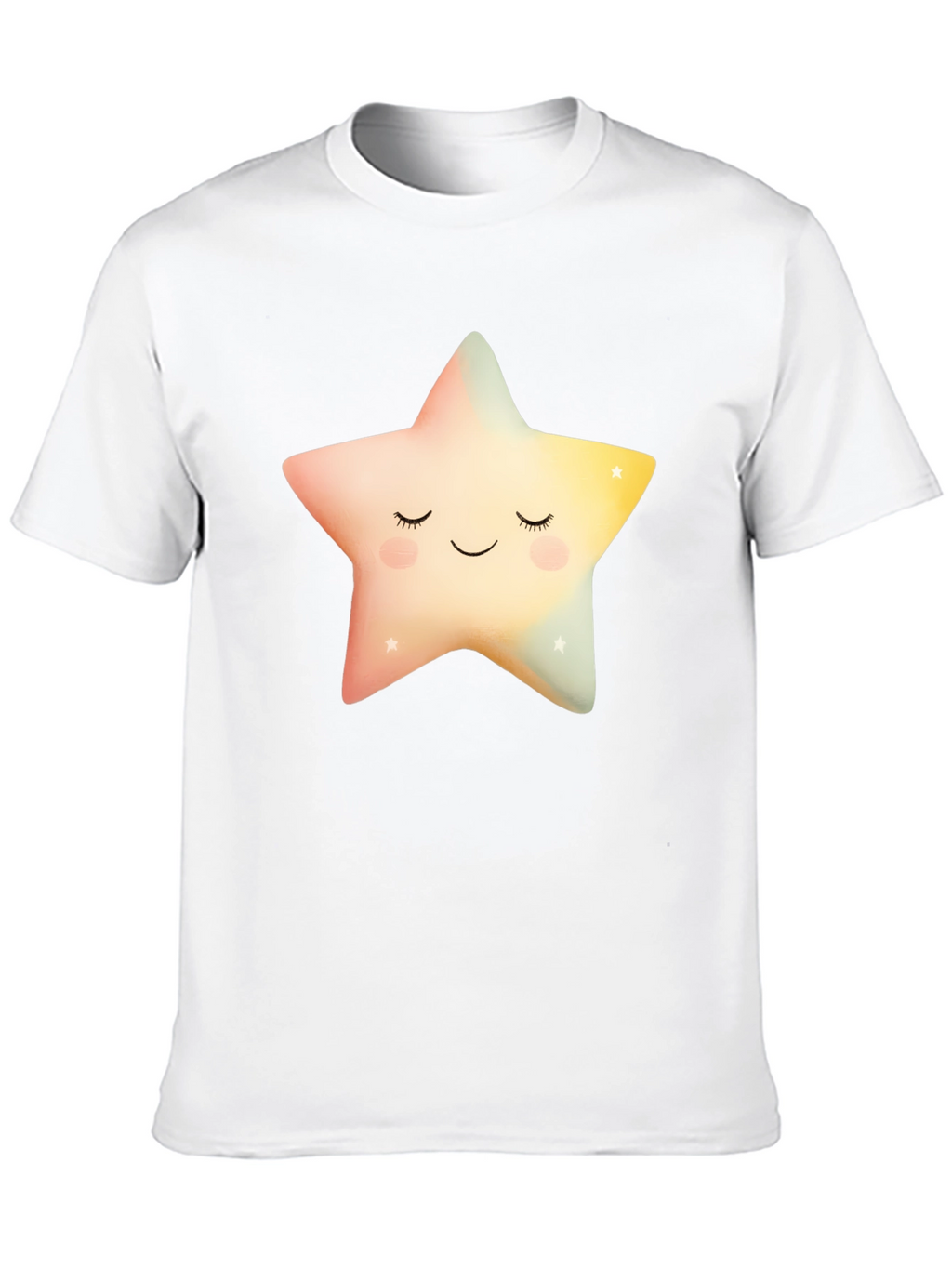 Sleepy Star Graphic T-Shirt - Black Cotton Blend