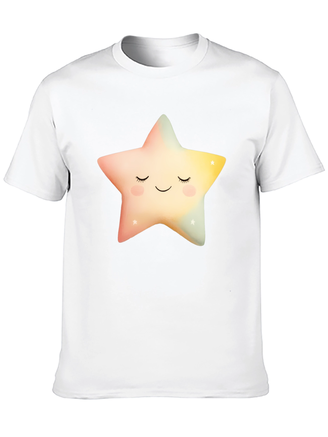 Sleepy Star Graphic T-Shirt - Black Cotton Blend