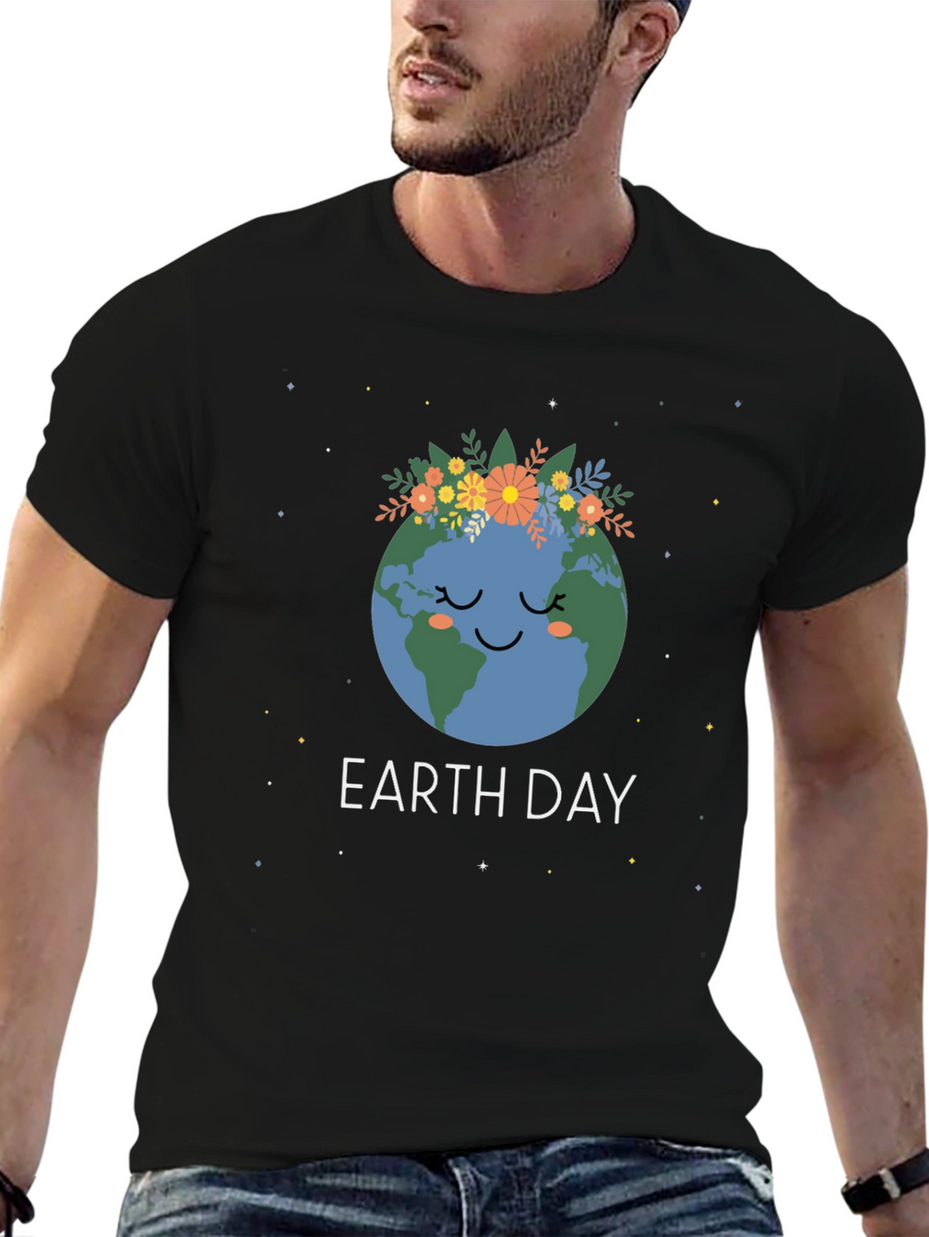 Earth Day Graphic Tee - Cute Planet Design