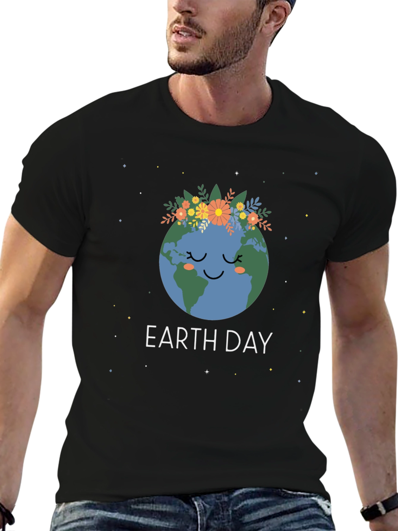 Earth Day Graphic Tee - Cute Planet Design