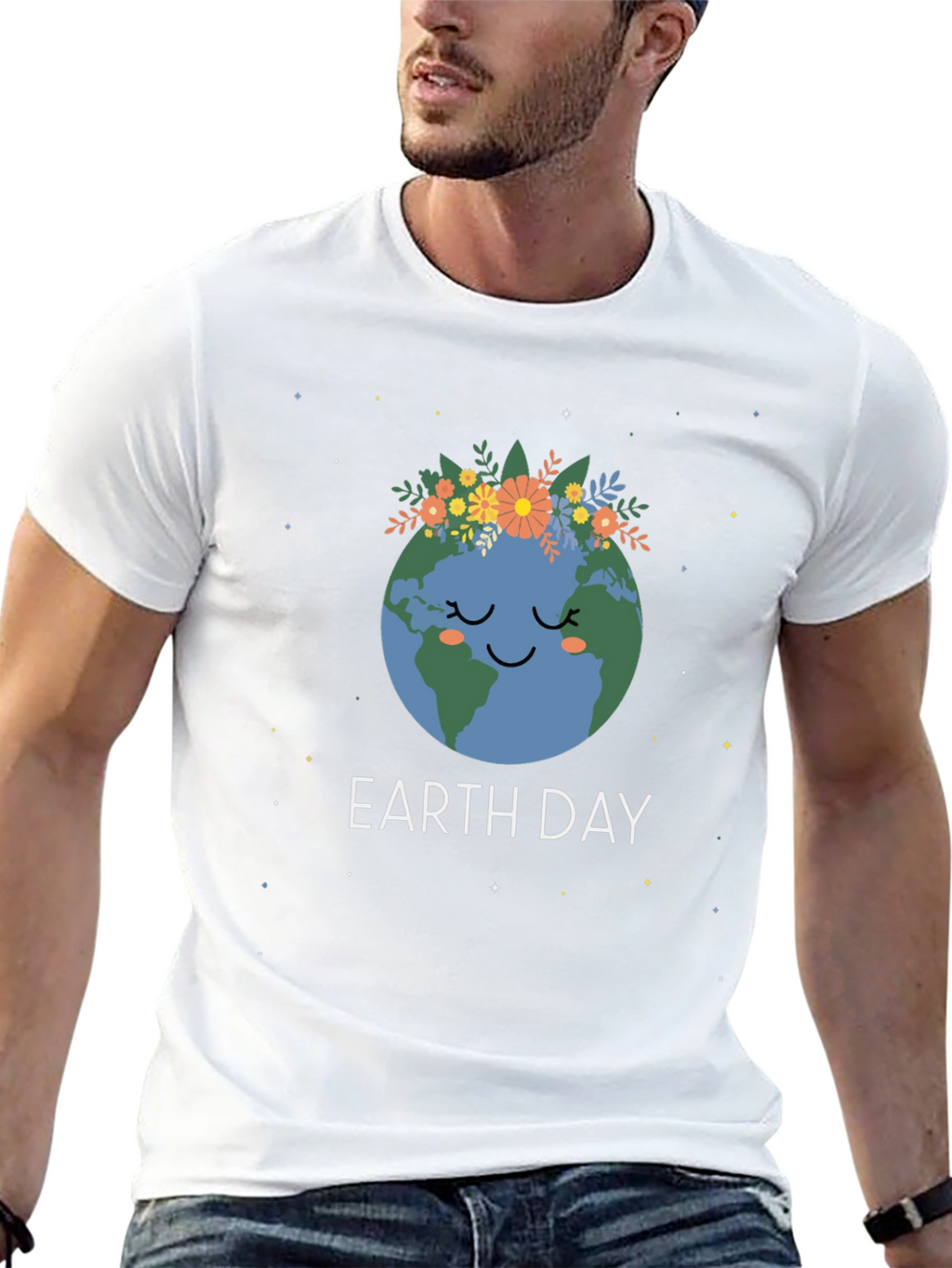 Earth Day Graphic Tee - Cute Planet Design