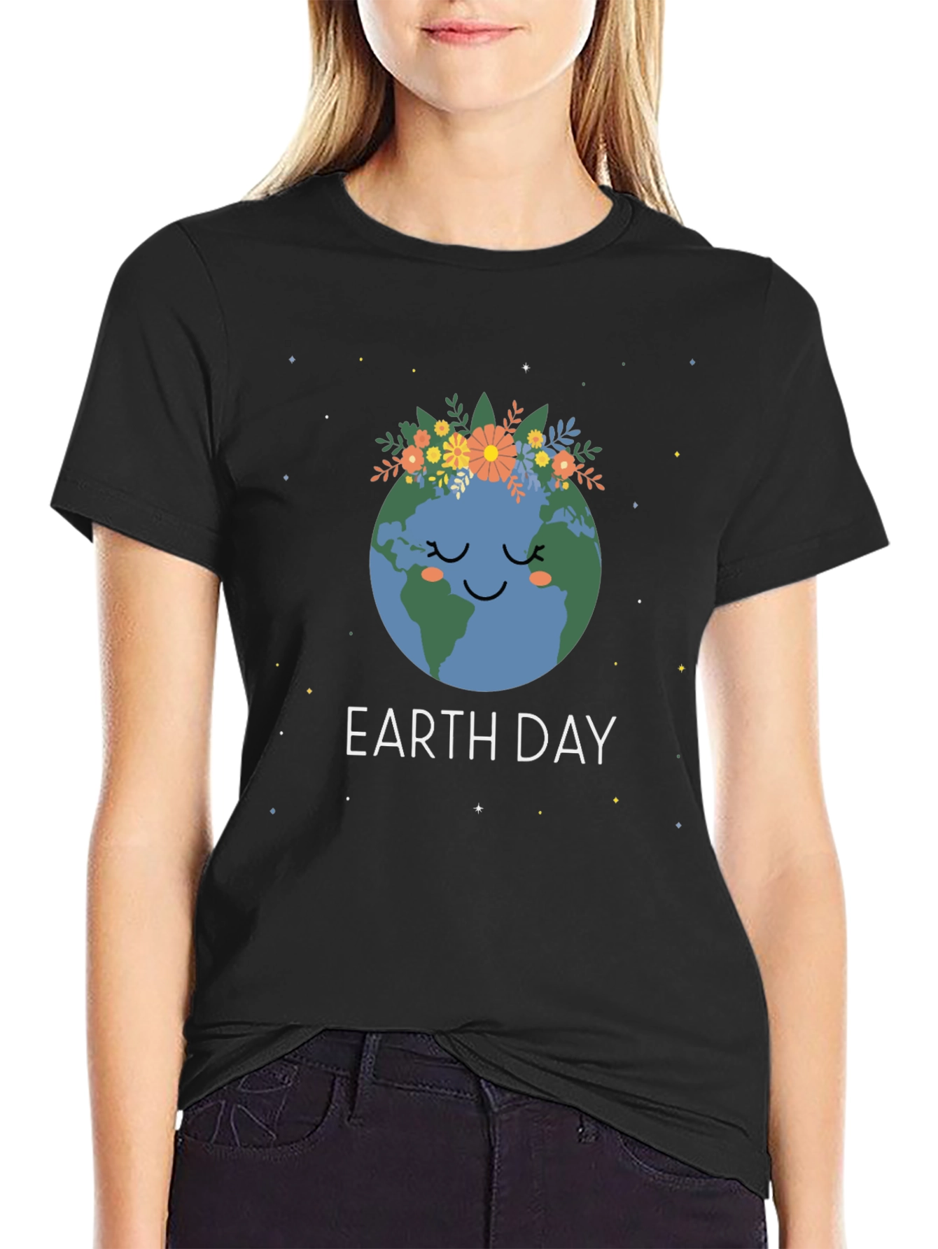 Earth Day Graphic Tee - Cute Planet Design
