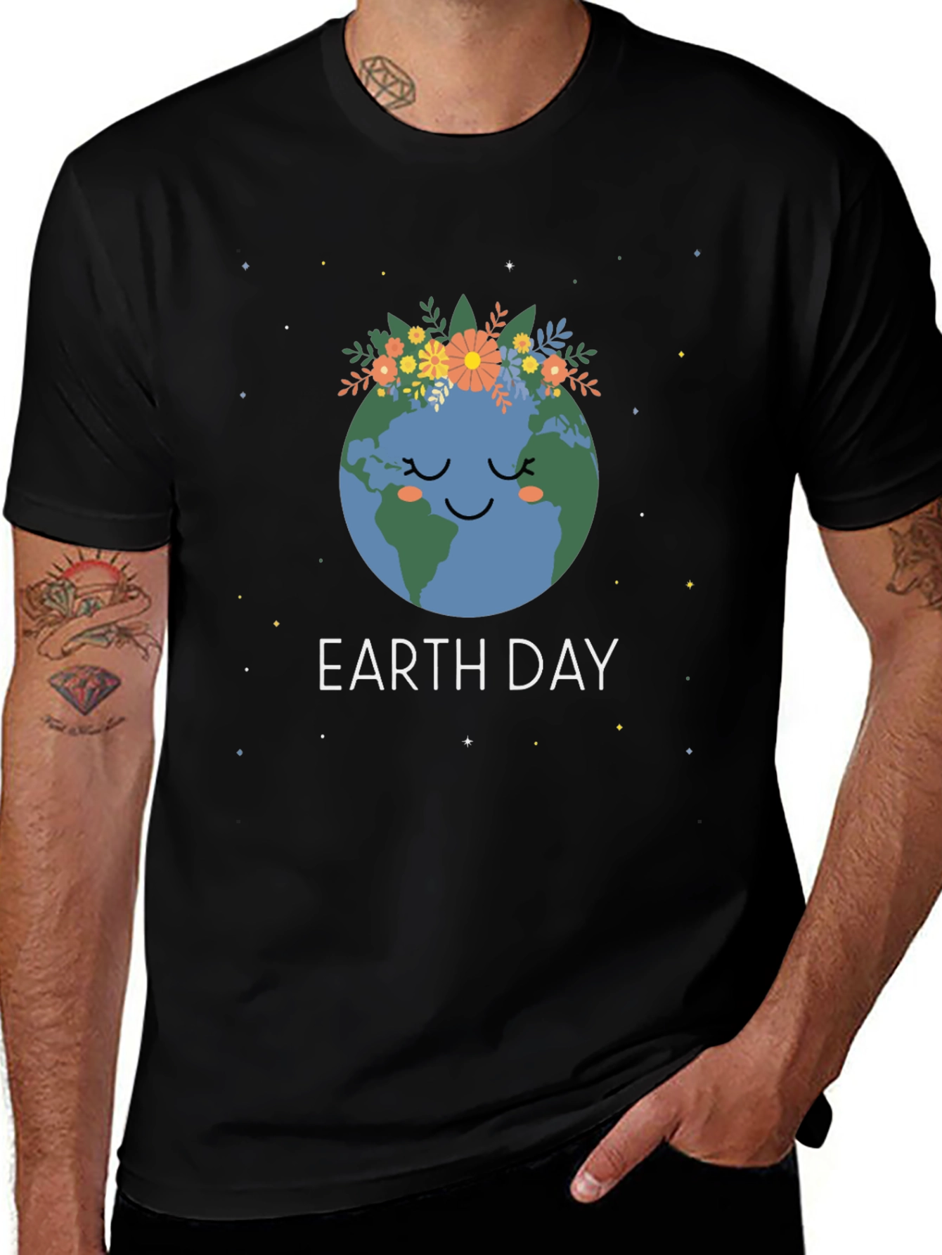 Earth Day Graphic Tee - Cute Planet Design