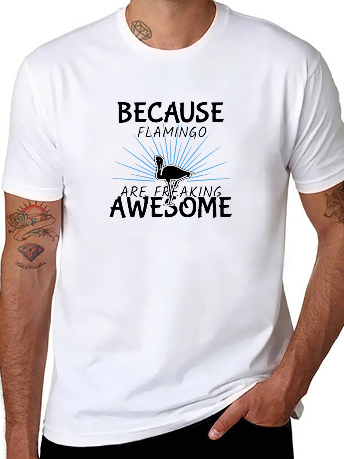 Flamingo Awesome Graphic T-Shirt