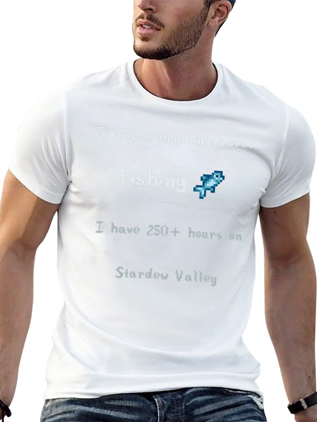 Stardew Valley Fishing Fan T-Shirt - 250+ Hours