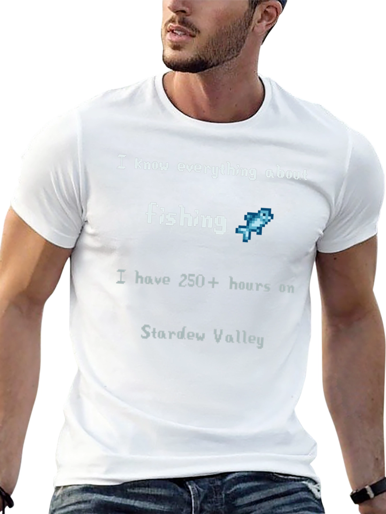 Stardew Valley Fishing Fan T-Shirt - 250+ Hours