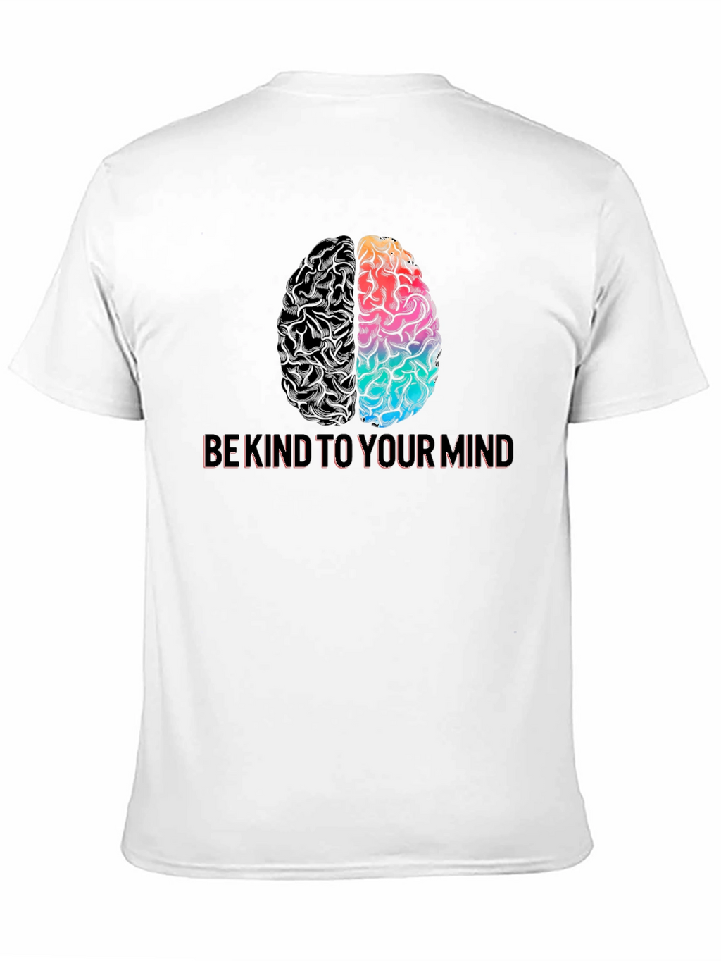 Be Kind To Your Mind Brain Tee - Black