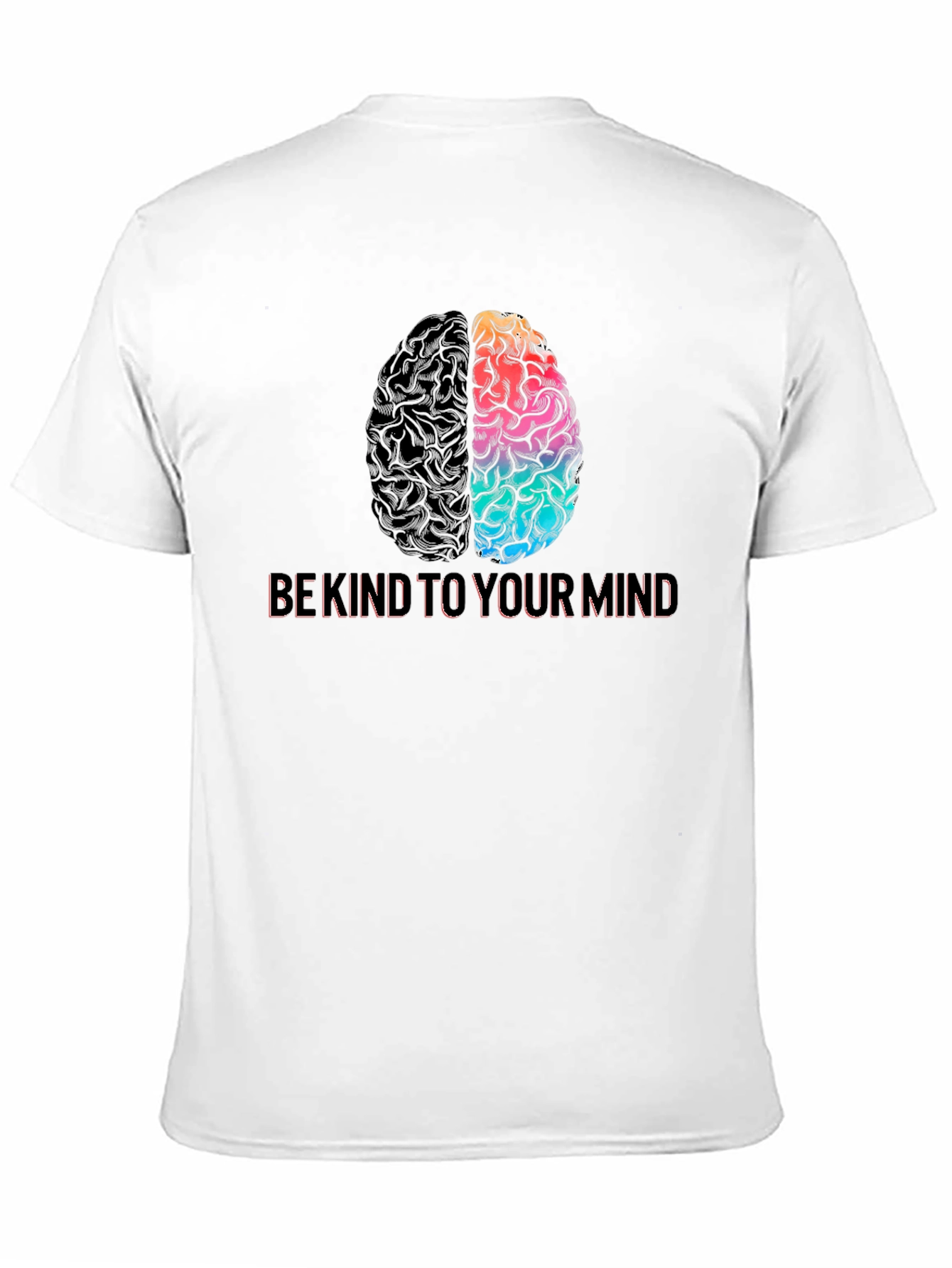 Be Kind To Your Mind Brain Tee - Black