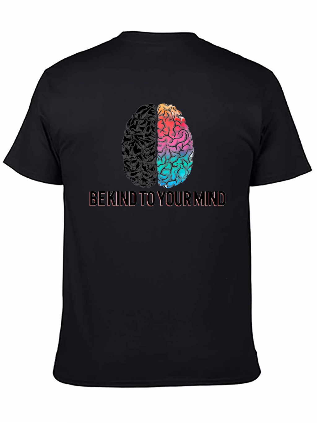 Be Kind To Your Mind Brain Tee - Black