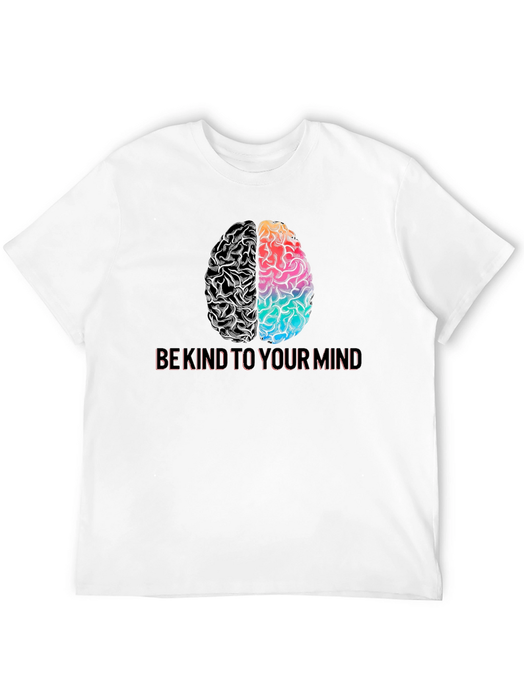 Be Kind To Your Mind Brain Tee - Black