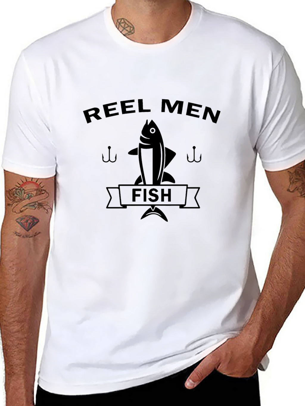 Reel Men Fish Graphic Tee
