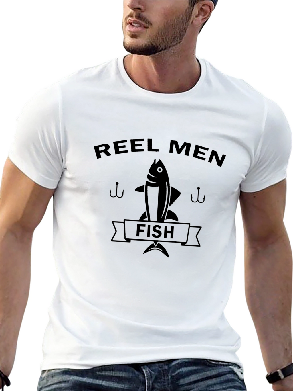 Reel Men Fish Graphic Tee