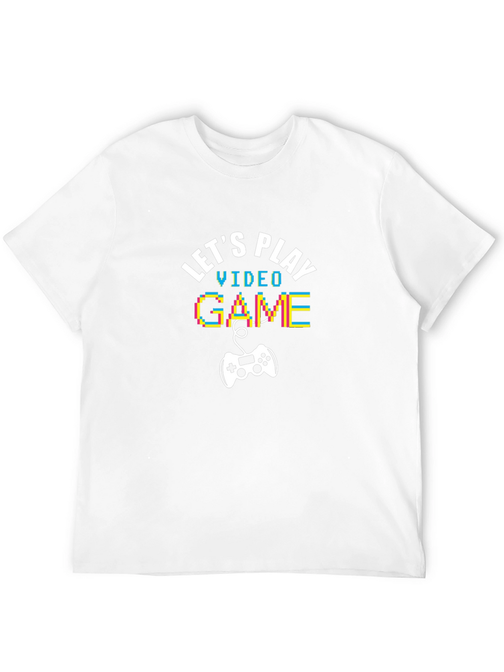 Lets Play Video Game Black Graphic Tee