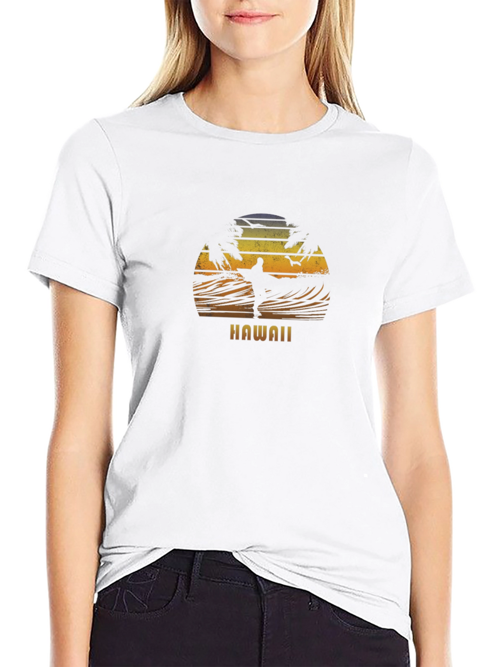 Hawaii Surfer Graphic T-Shirt