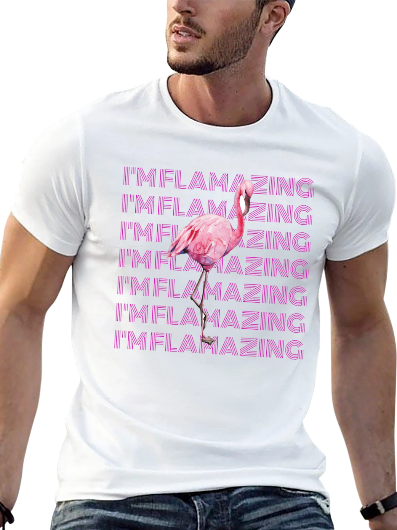 Im Flamazing Graphic Tee - Pink Flamingo