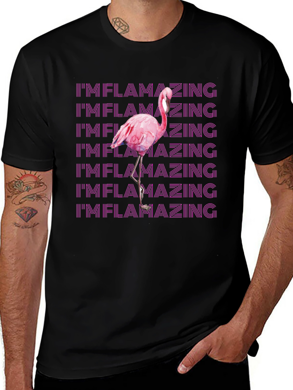 Im Flamazing Graphic Tee - Pink Flamingo