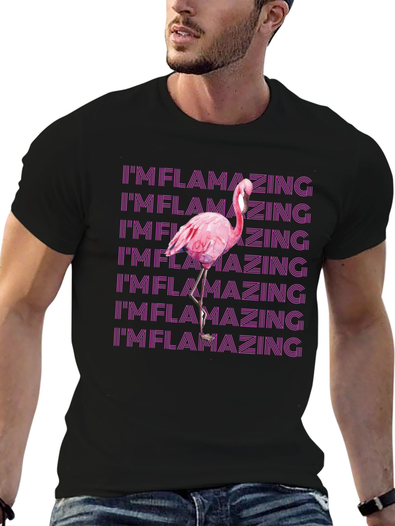 Im Flamazing Graphic Tee - Pink Flamingo