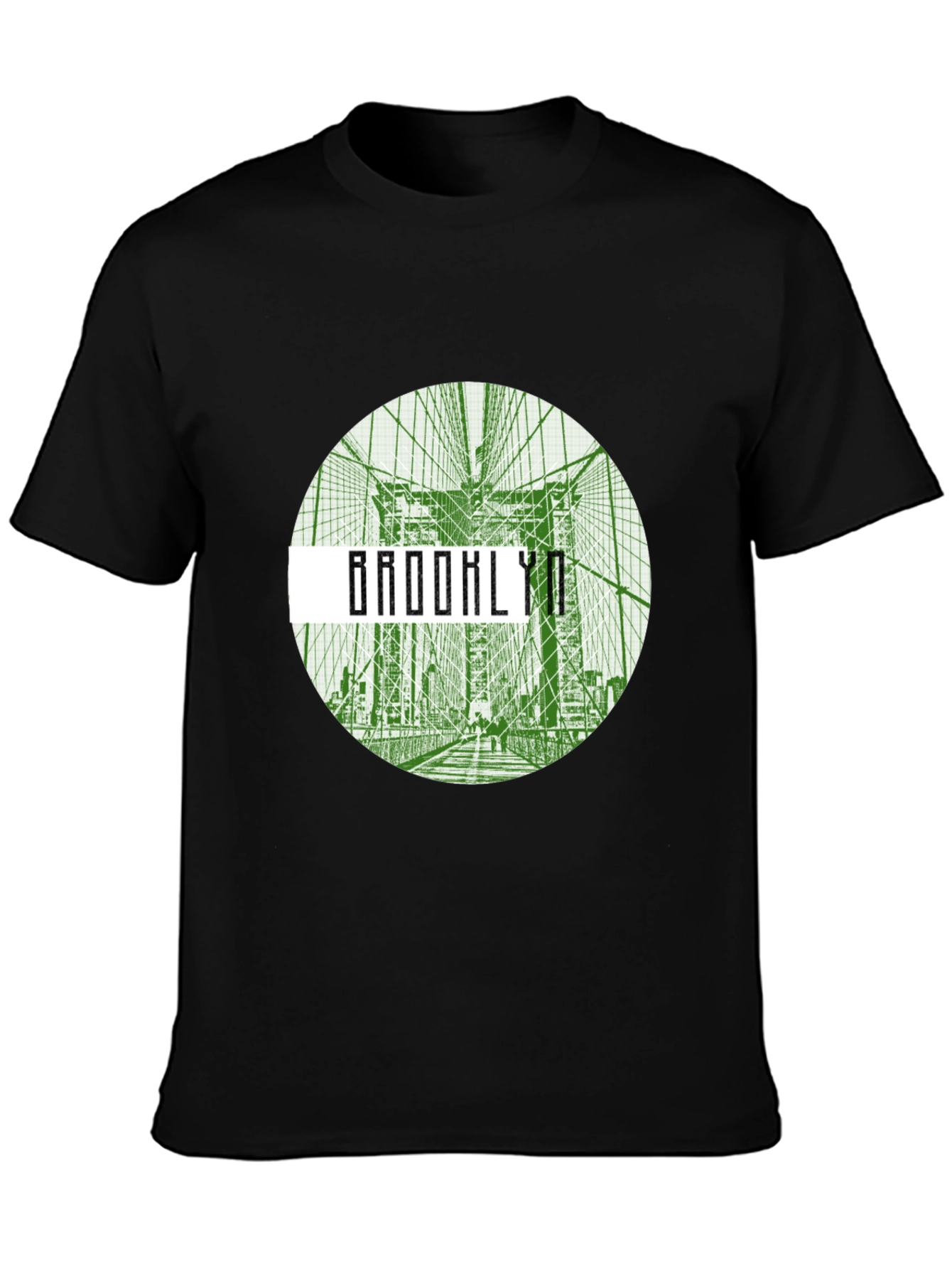 Brooklyn Bridge Graphic Tee - Black Crew Neck T-Shirt