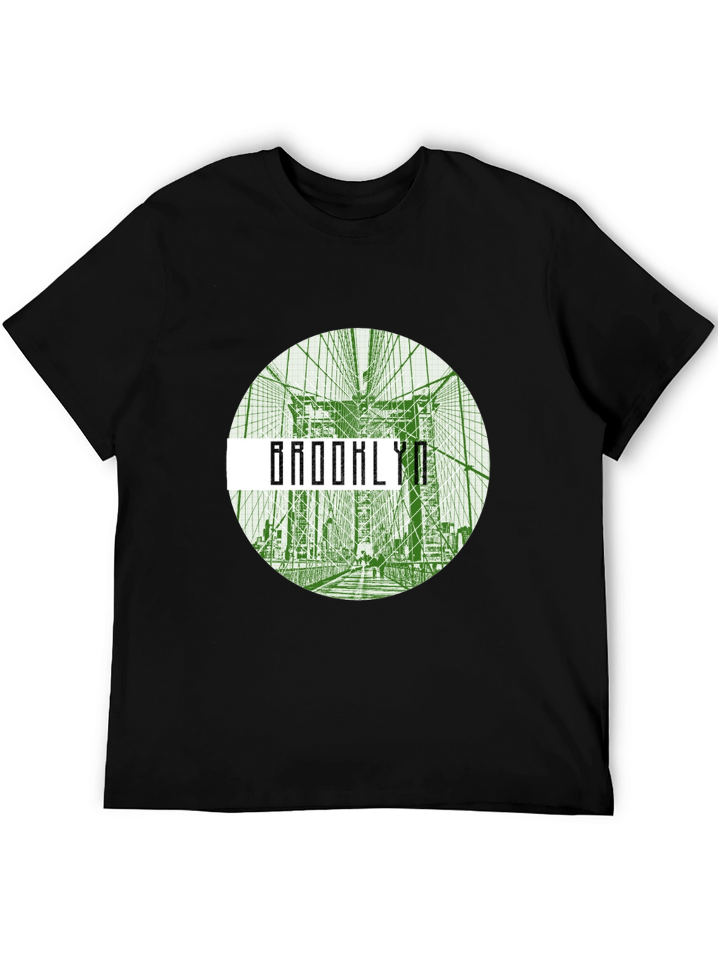 Brooklyn Bridge Graphic Tee - Black Crew Neck T-Shirt