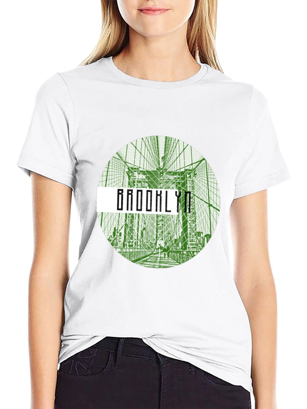 Brooklyn Bridge Graphic Tee - Black Crew Neck T-Shirt