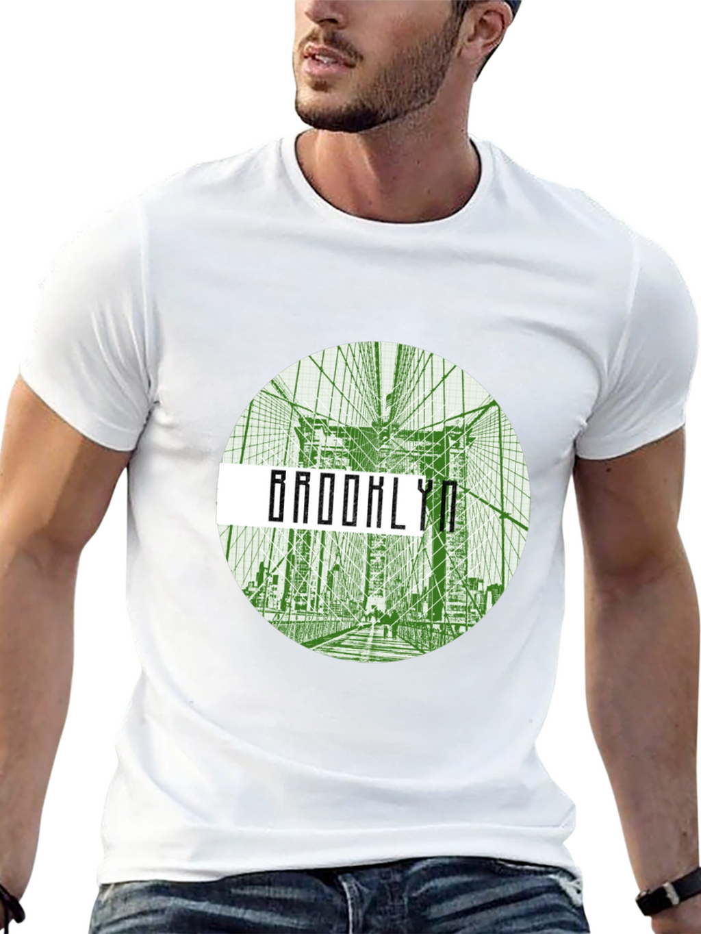 Brooklyn Bridge Graphic Tee - Black Crew Neck T-Shirt