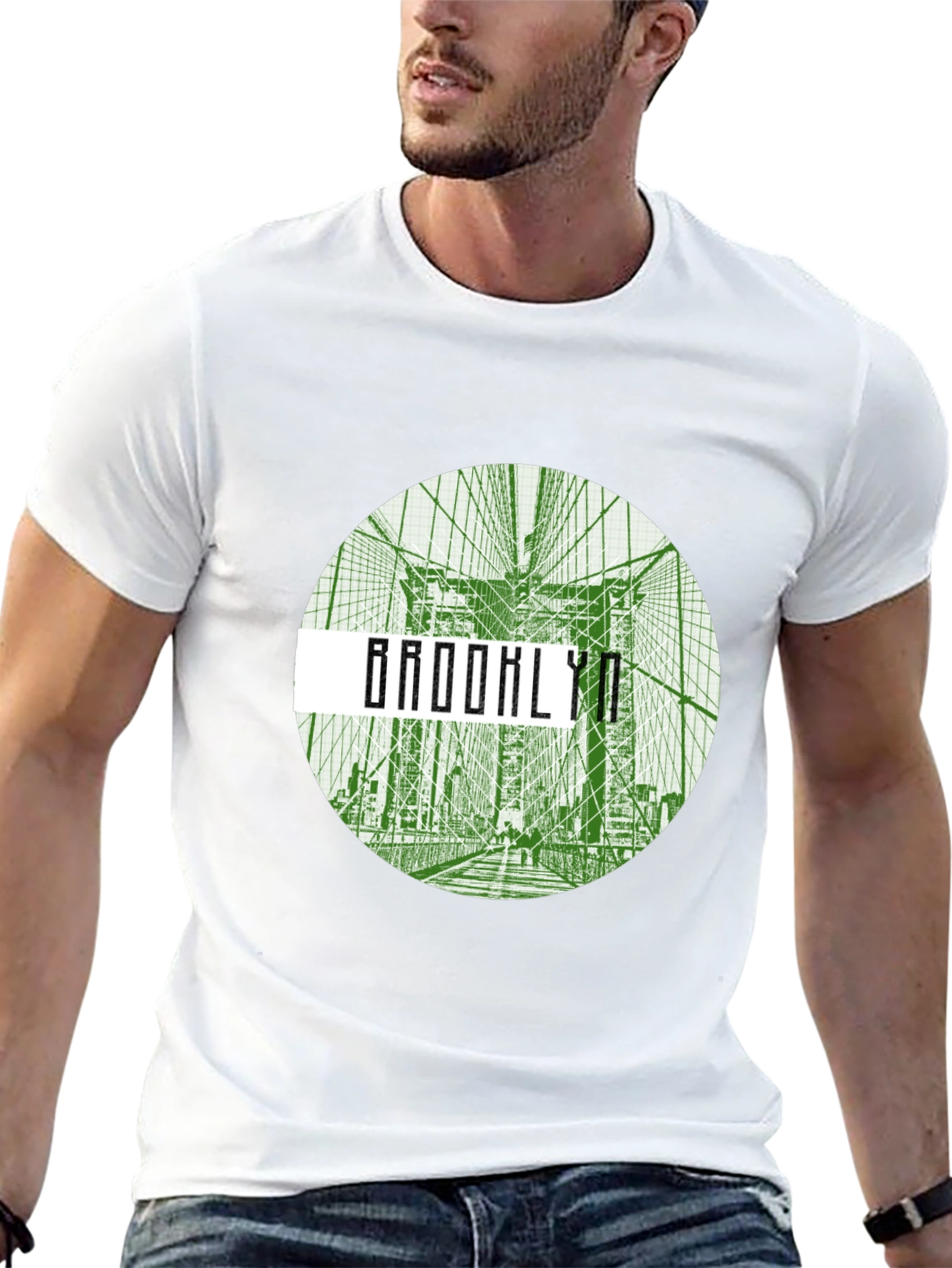 Brooklyn Bridge Graphic Tee - Black Crew Neck T-Shirt