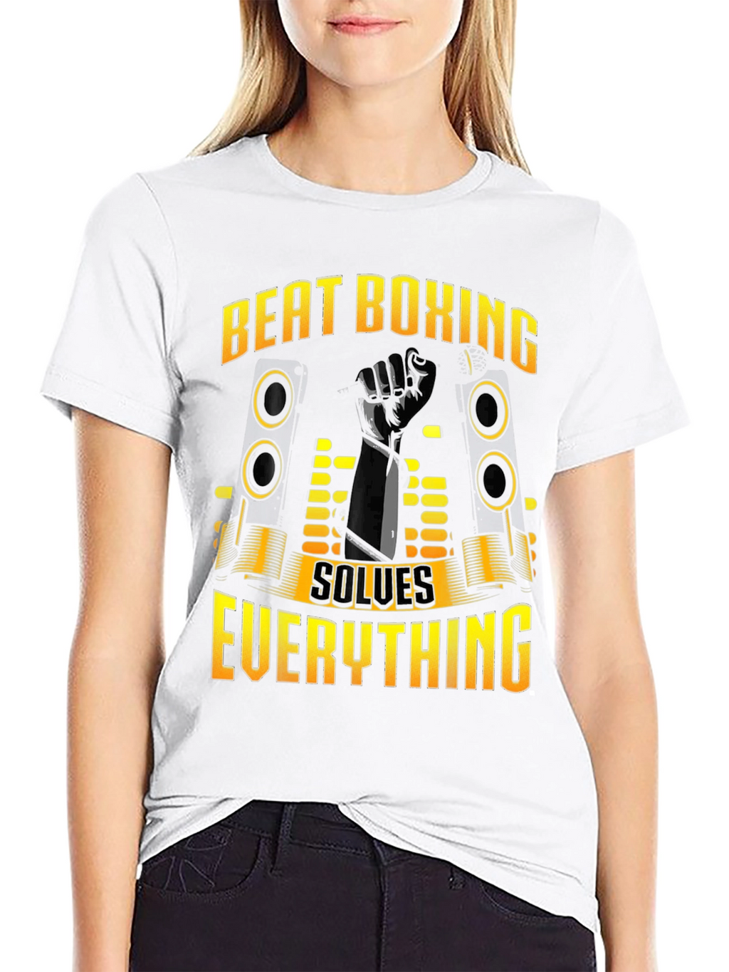 Beat Boxing Solves Everything Black T-Shirt