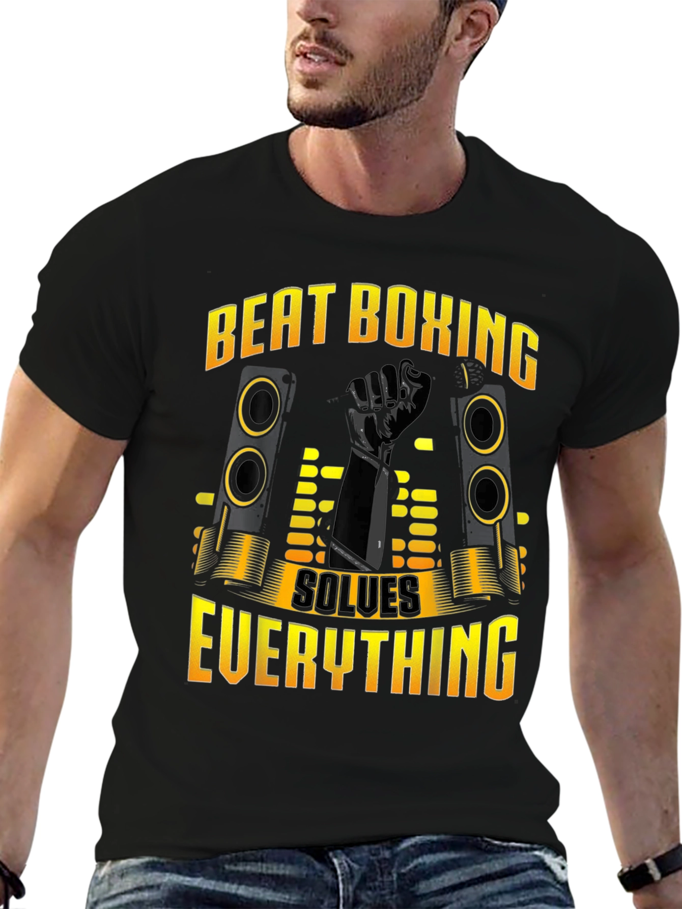 Beat Boxing Solves Everything Black T-Shirt