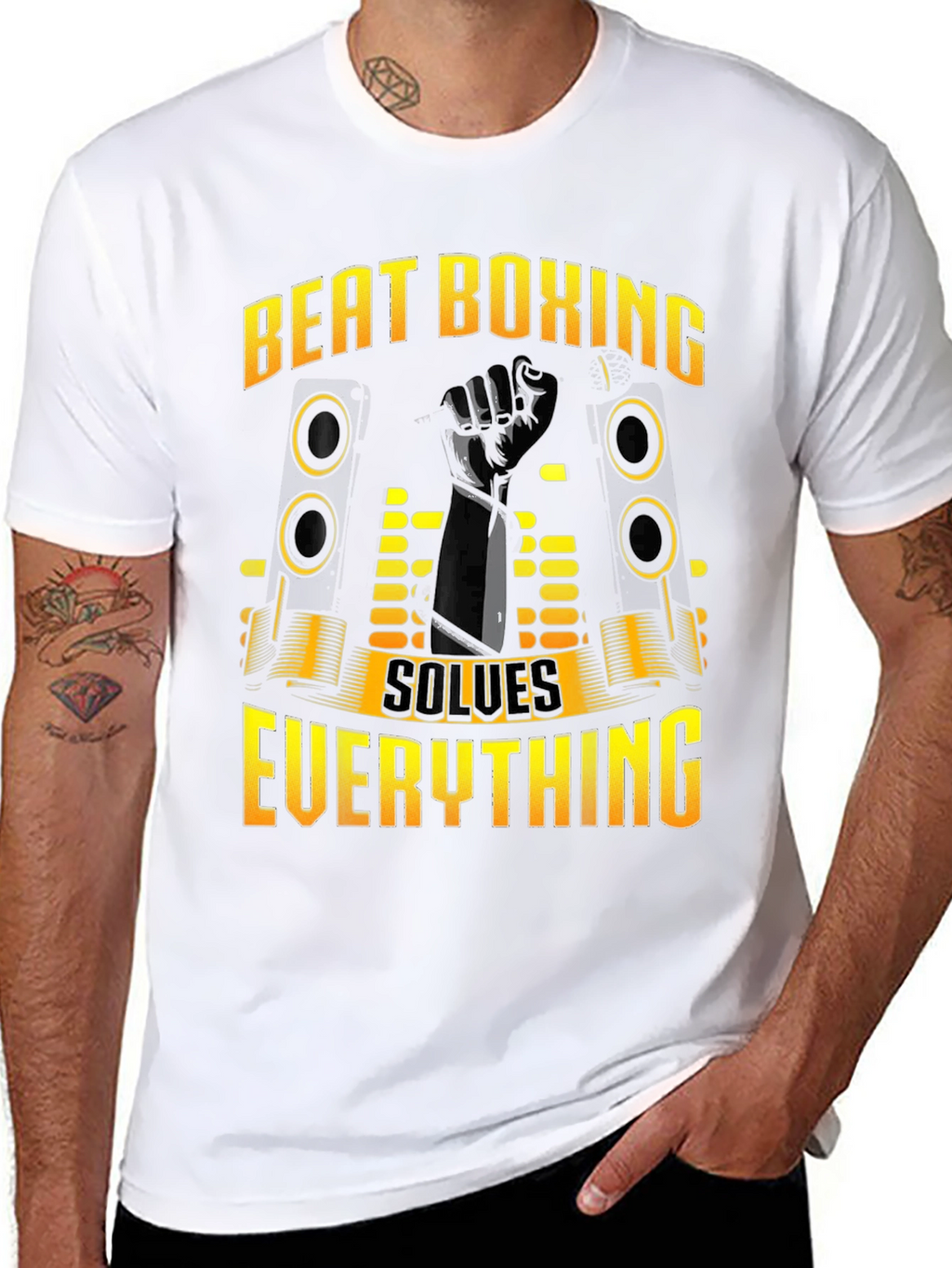 Beat Boxing Solves Everything Black T-Shirt