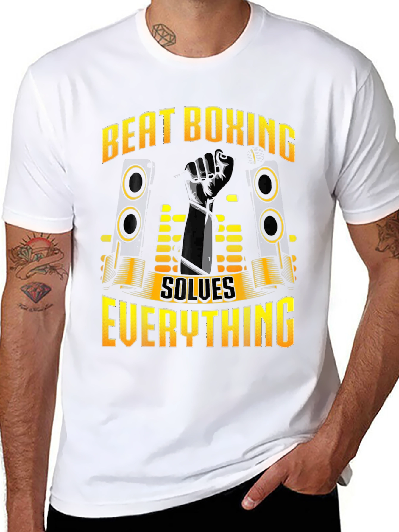 Beat Boxing Solves Everything Black T-Shirt