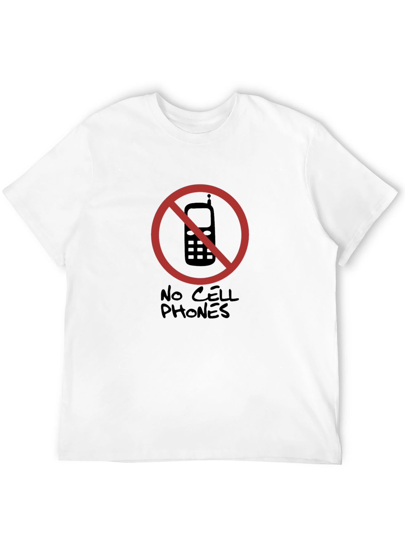 No Cell Phones T-Shirt Novelty Graphic Tee