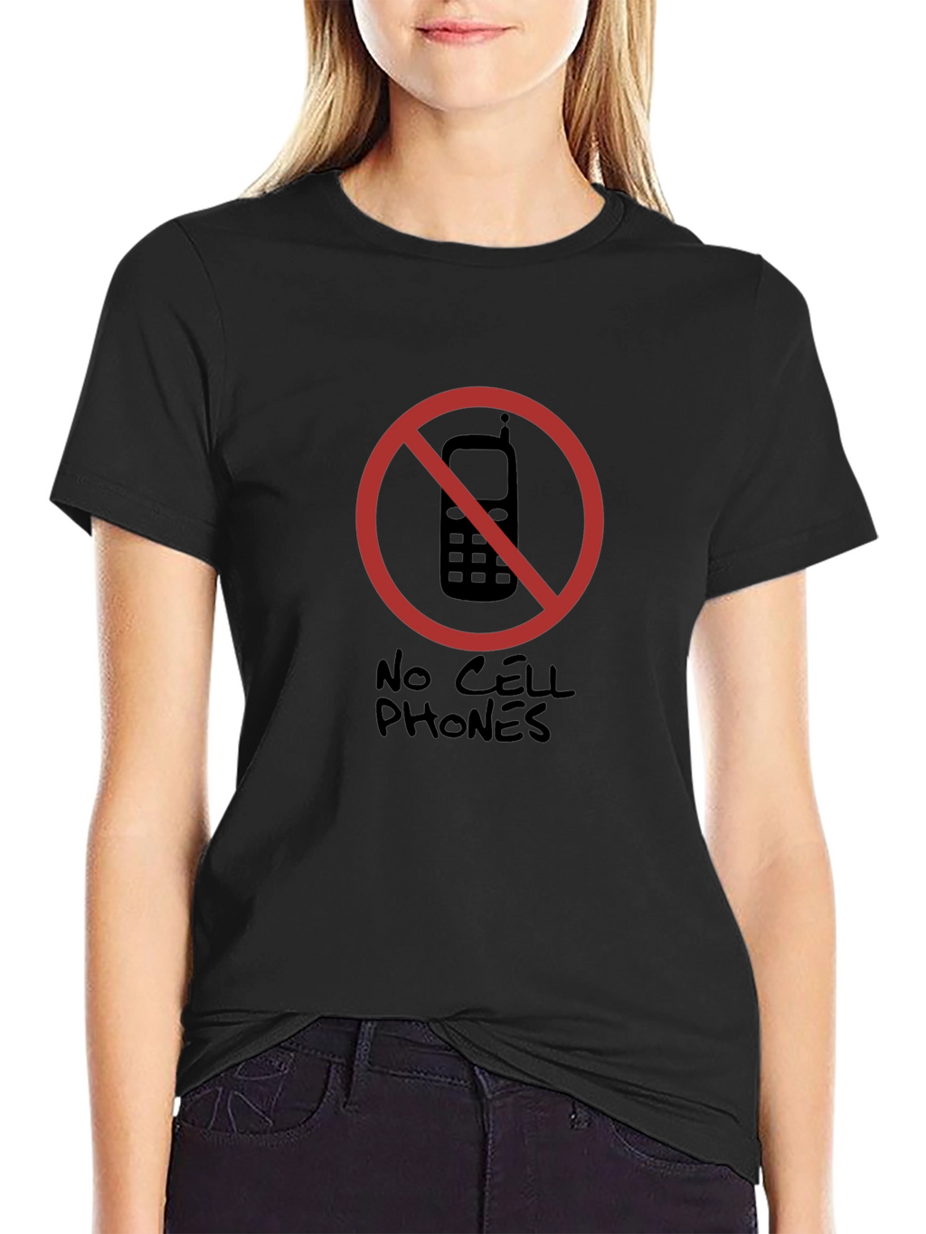 No Cell Phones T-Shirt Novelty Graphic Tee