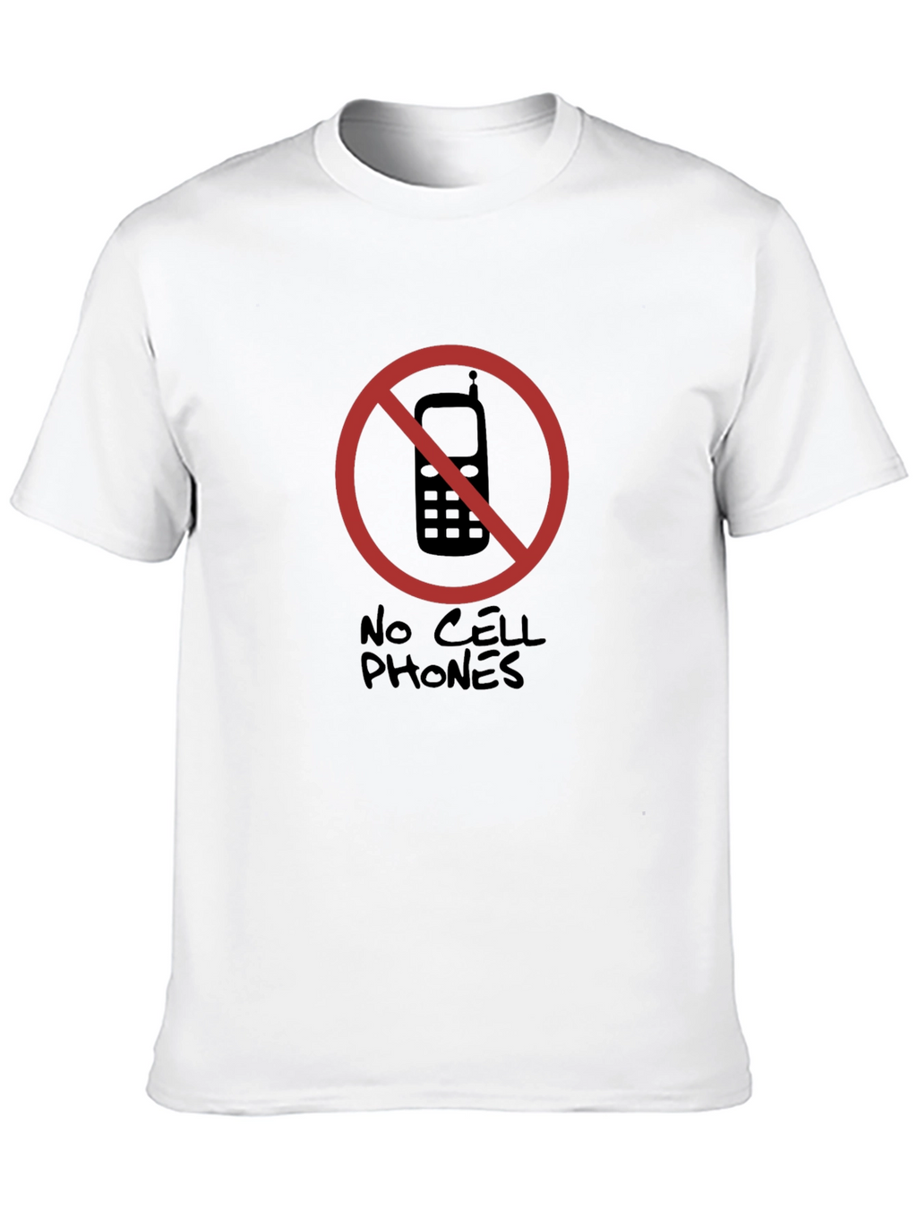 No Cell Phones T-Shirt Novelty Graphic Tee