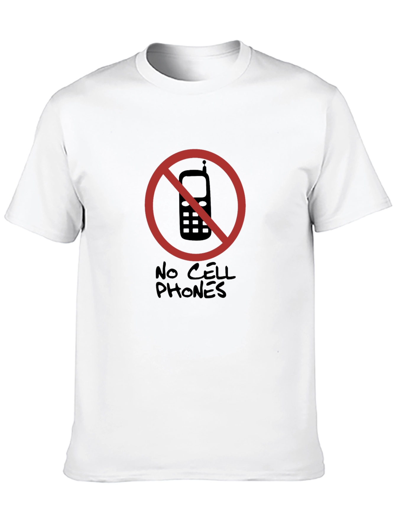 No Cell Phones T-Shirt Novelty Graphic Tee
