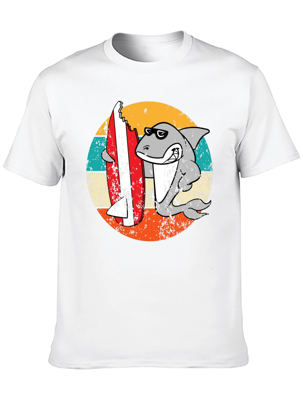 Shark Surfboard Bite T-Shirt
