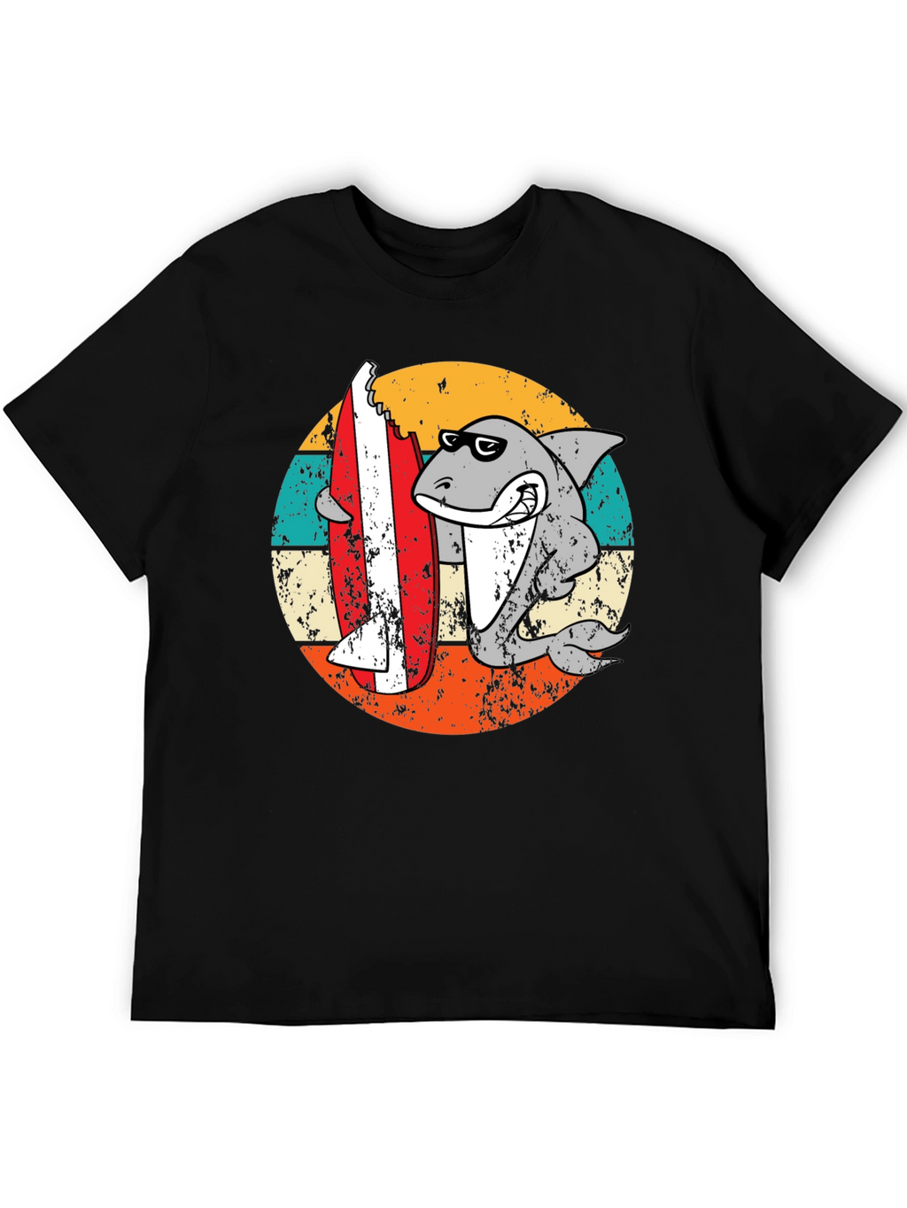 Shark Surfboard Bite T-Shirt