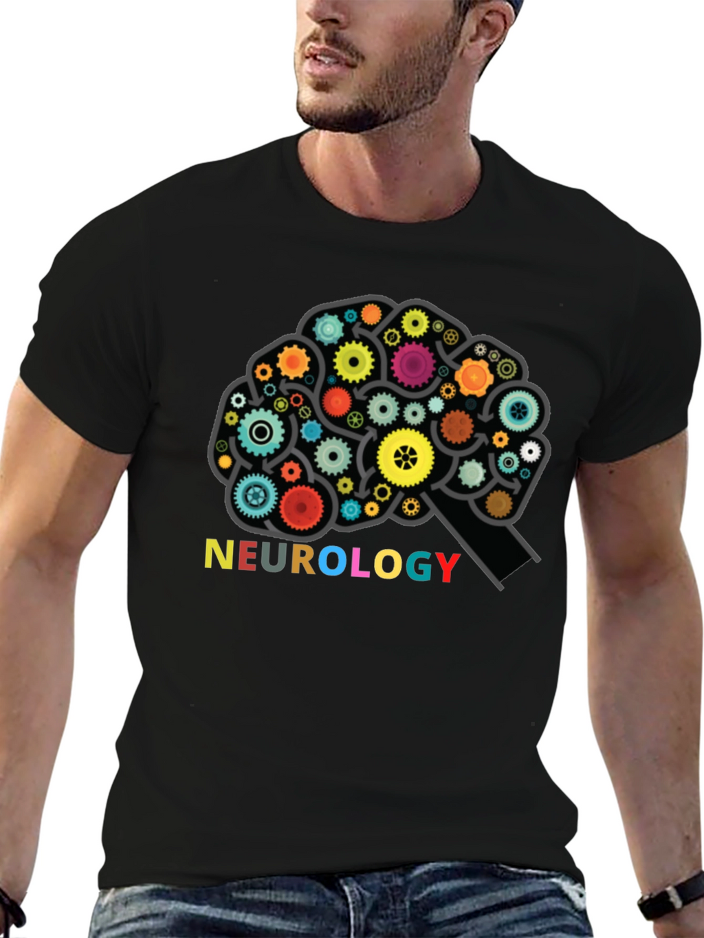 Neurology Brain Gears Graphic T-Shirt