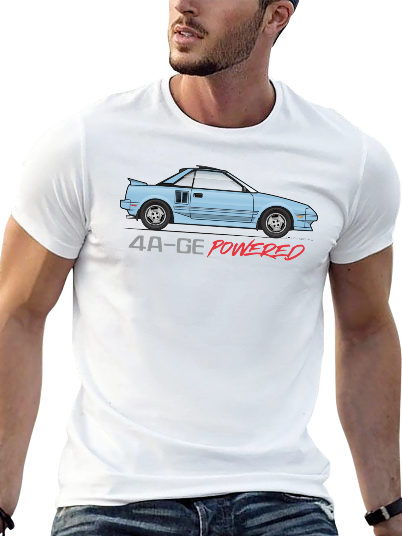 4A-GE Powered T-Shirt - Iconic Car Design