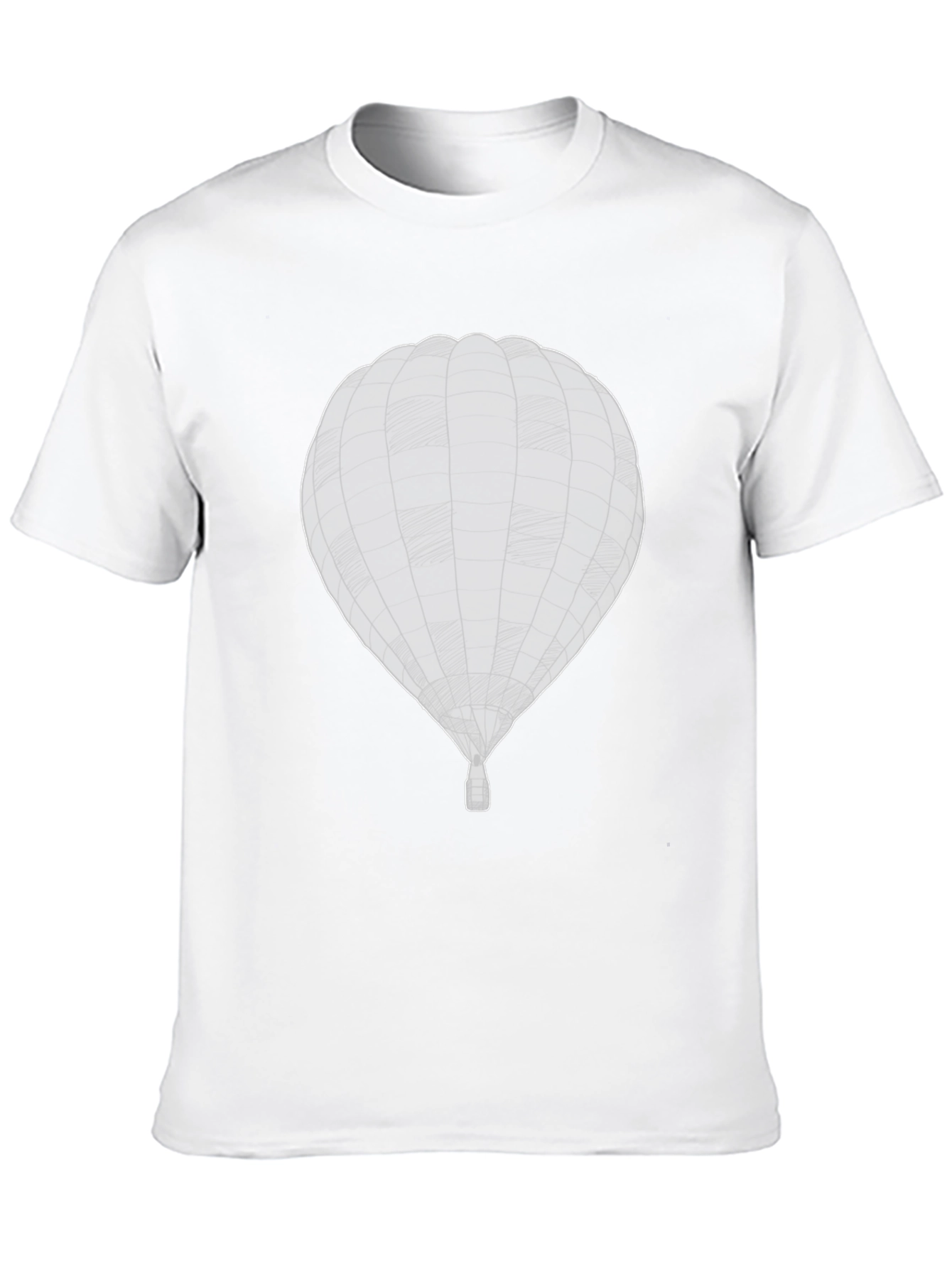 Mens Black Hot Air Balloon Graphic Tee