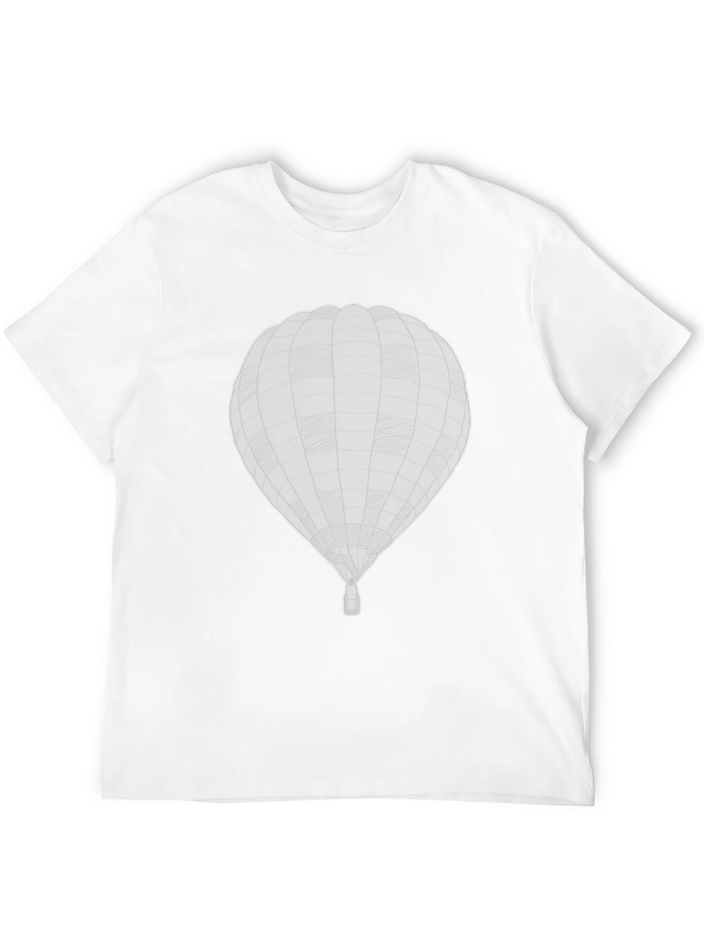 Mens Black Hot Air Balloon Graphic Tee