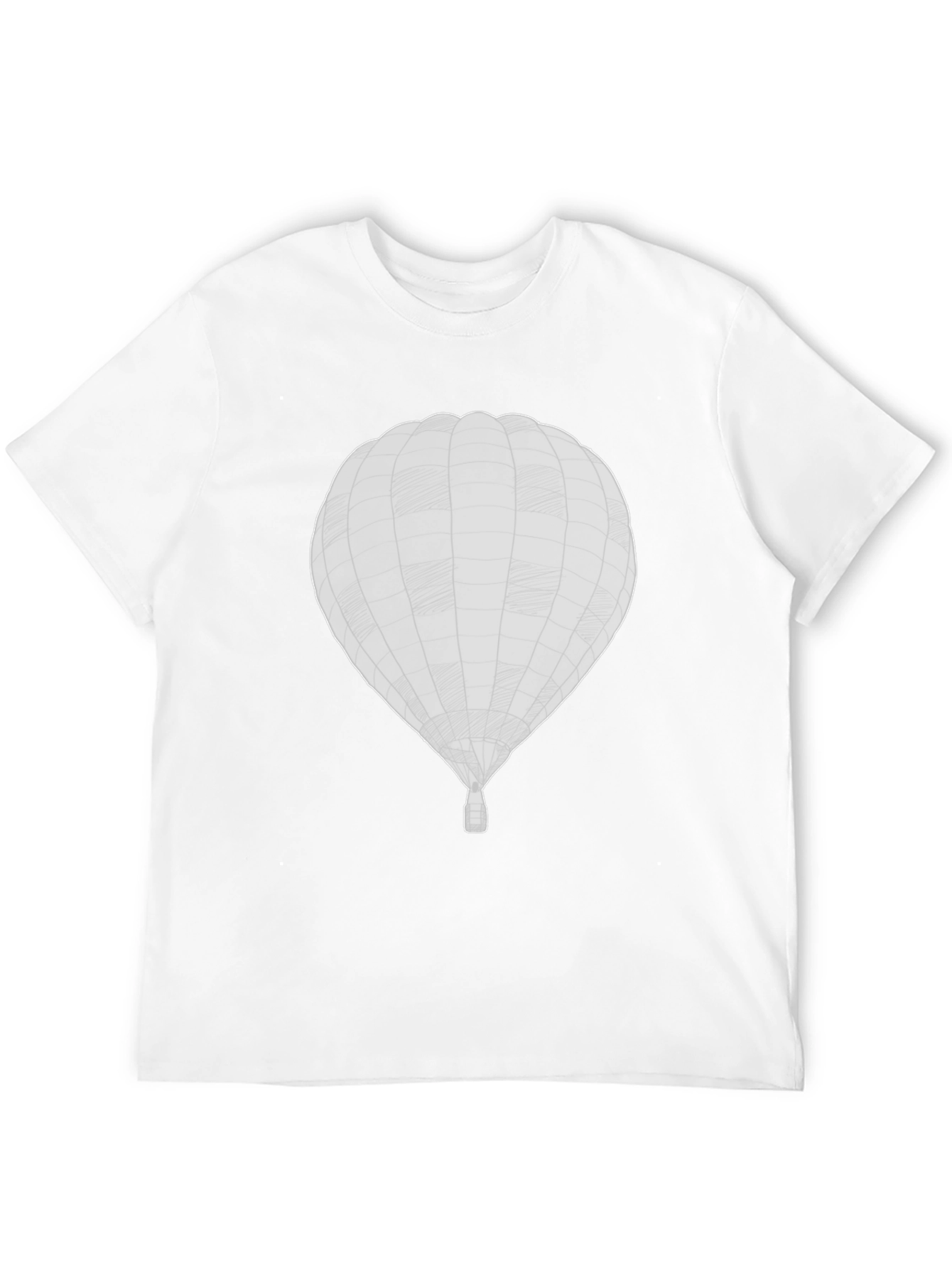 Mens Black Hot Air Balloon Graphic Tee