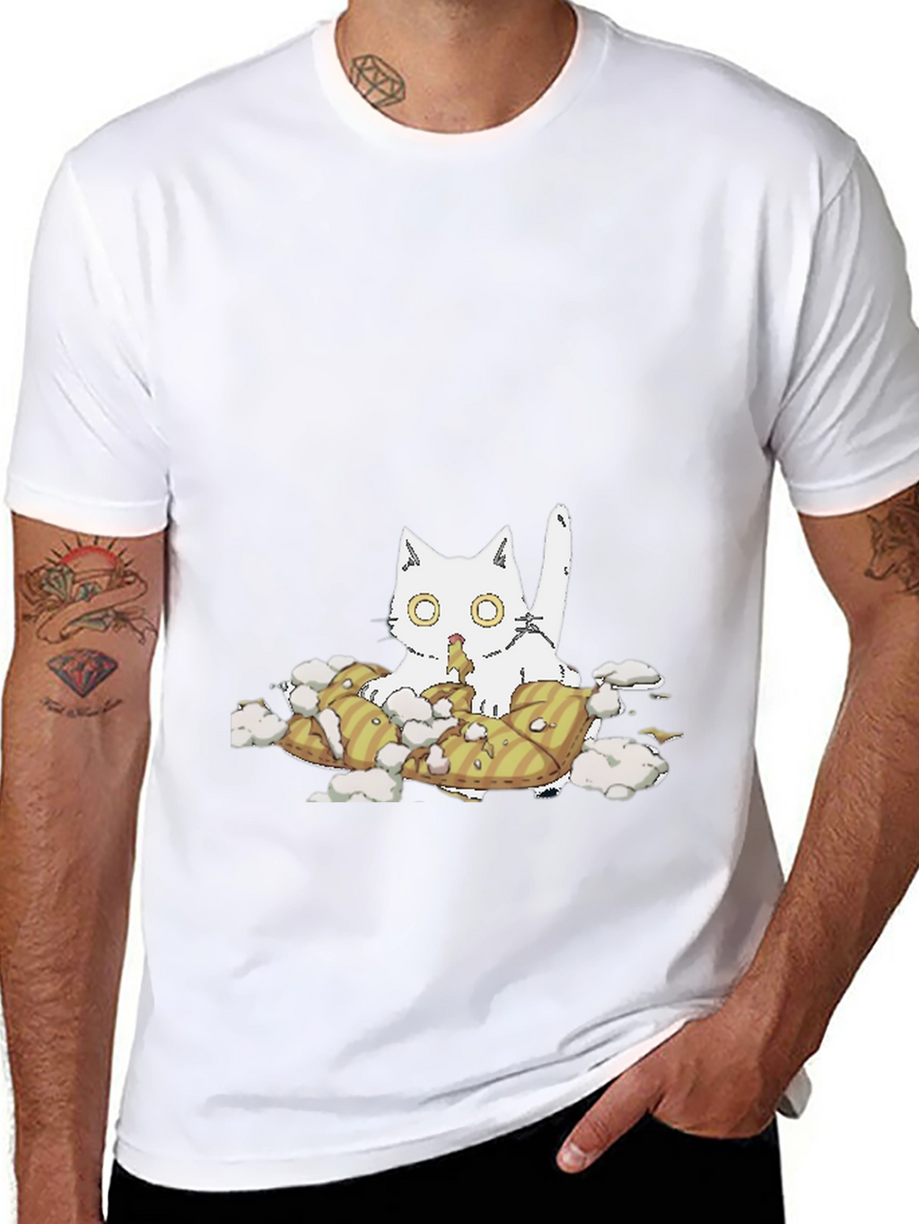 Cat Pillow T-Shirt - Quirky Comfort