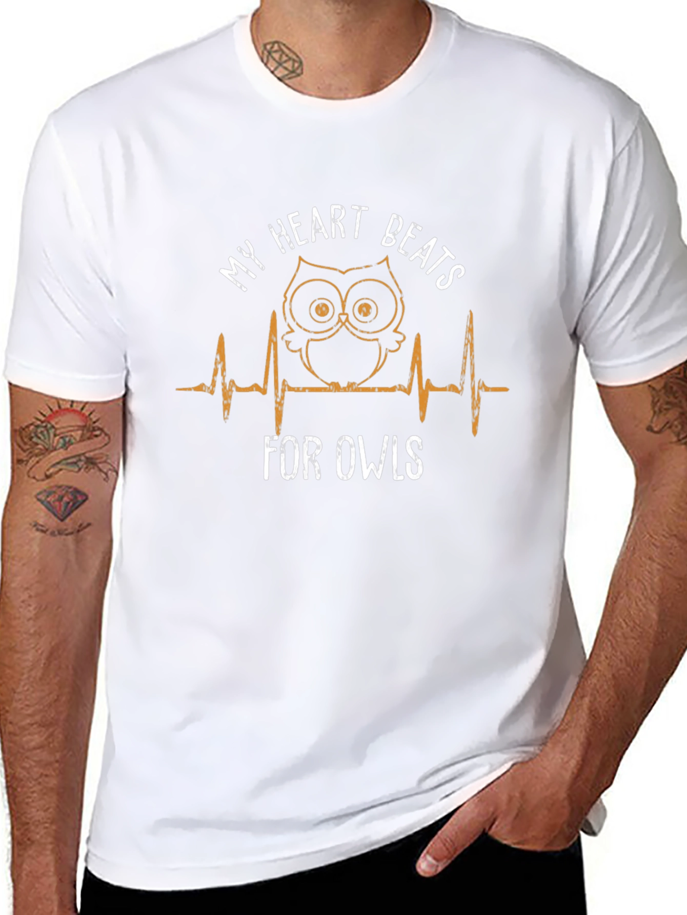 My Heart Beats For Owls Graphic T-Shirt