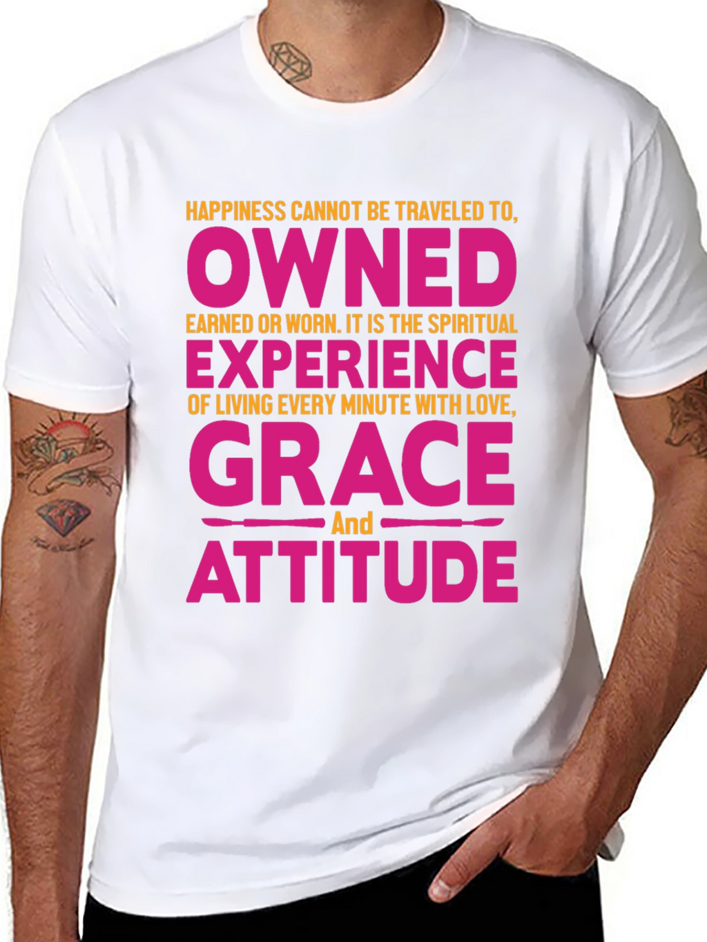 Happiness Owned Grace Attitude Graphic Tee