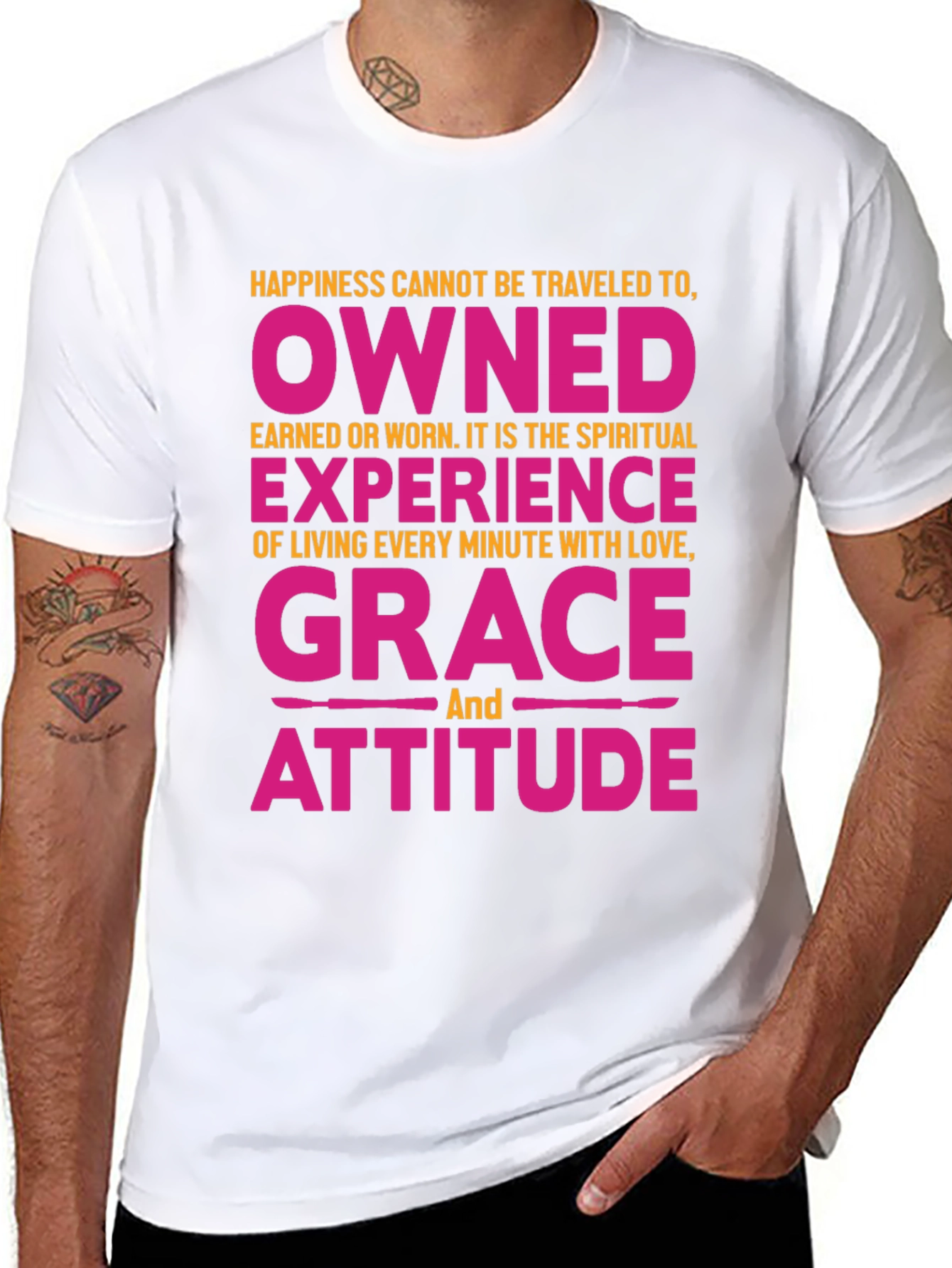 Happiness Owned Grace Attitude Graphic Tee