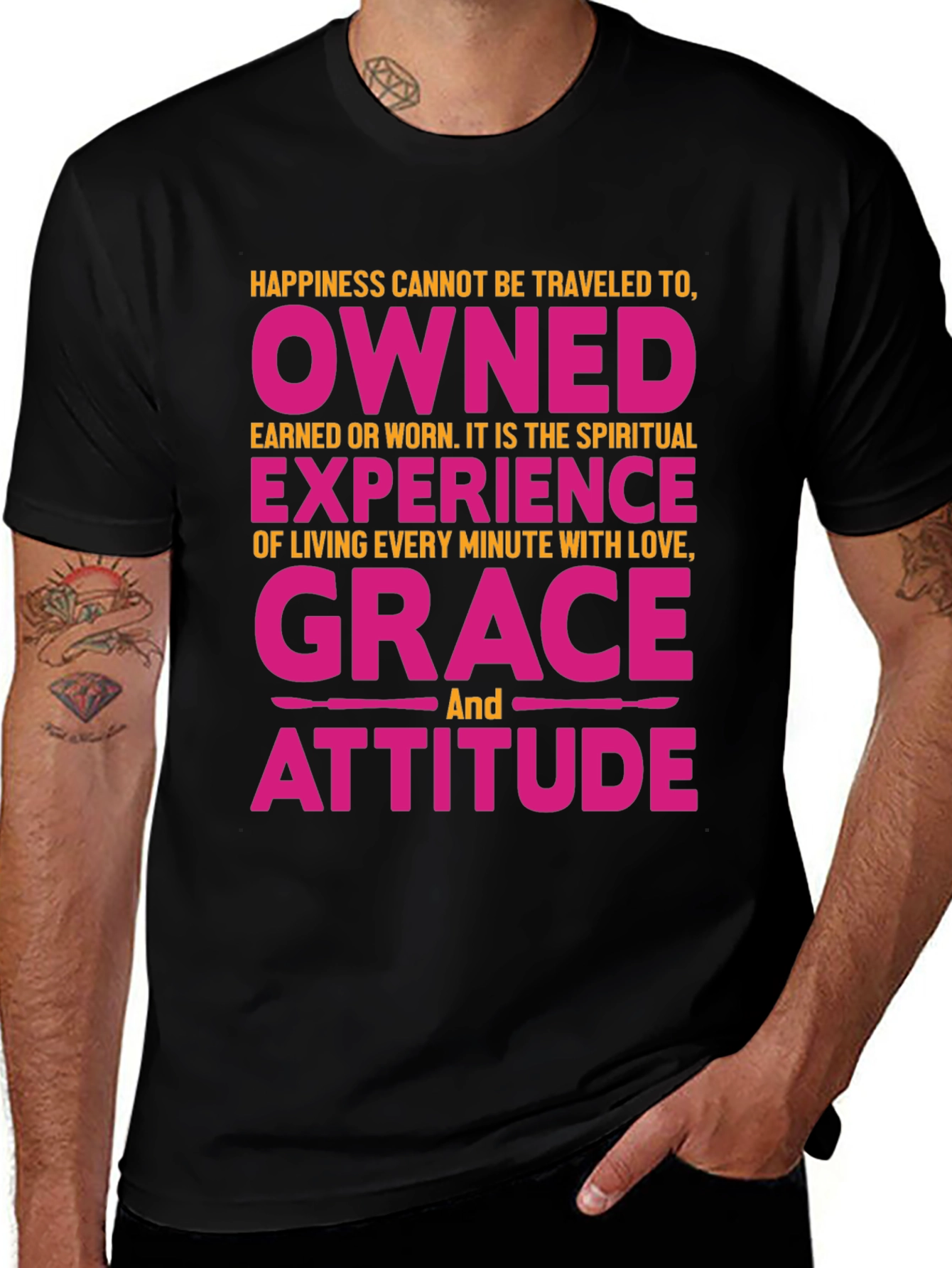 Happiness Owned Grace Attitude Graphic Tee